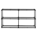 3 Shelf Wire Rack With Cover 2Pack Black Steel