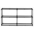 3 Shelf Wire Rack 2Pack Black Steel