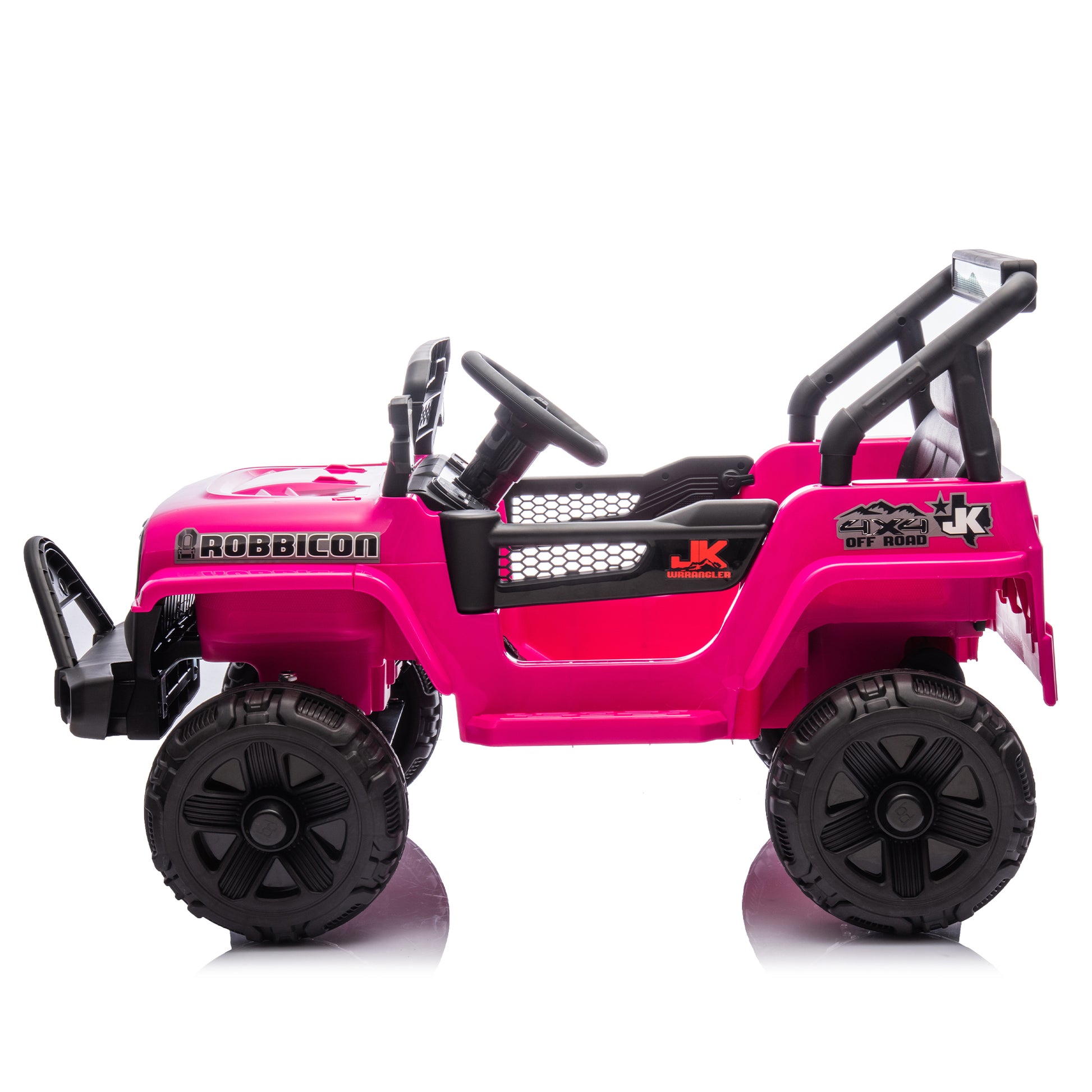 12V Kids Ride On Electric Truck Car W Parents Control,2Wd,Four Wheel Suspension,Early Education Function,Adjustable Volume,Usb,Mp3,Bluetooth,Microphone Jack,Power Display,Led Lights For Kids Aged 3. Pink Polypropylene