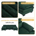 U Shaped Profile Sofa, Including Two Single Seats And Two Chaise, Modular Sofa, Corduroy Sofa Green Foam Corduroy 4 Seat