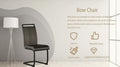 Modern Dining Chairs,Pu Faux Leather High Back Upholstered Side Chair With C Shaped Tube. Black Metal Legs For Dining Room Kitchen Vanity Patio Club Guest Office Chair Set Of 4 Black Pu Black Foam Pu