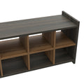 Harrison Entryway Shoe Rack, Eight Cube Spaces 8 Or More Brown Horizontal Primary Living Space Wood Contemporary Melamine Engineered Wood