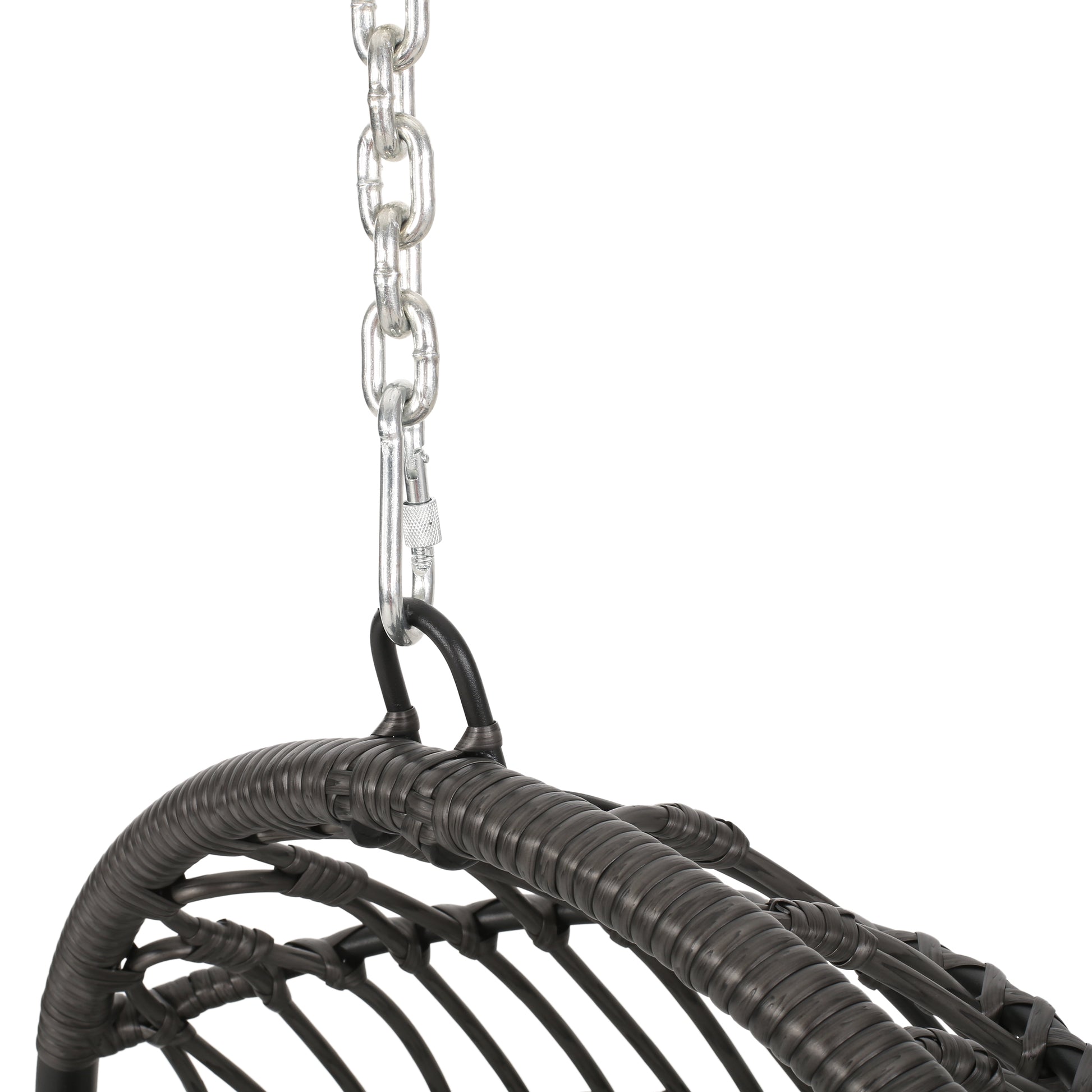 Berkshire Hanging Chair With 8Ft Chain Gray Fabric