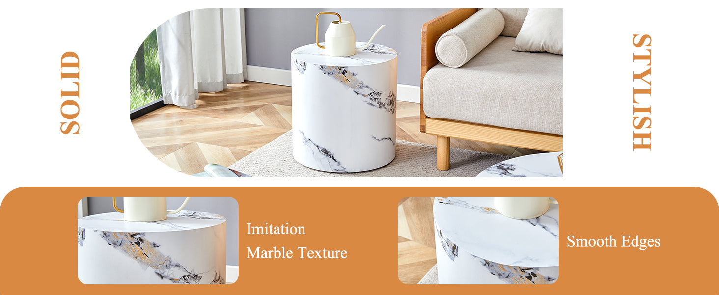 The Cylindrical Table With Its Patterned Design Can Be Easily Integrated Into A Variety Of Interior Styles, From Coffee Tables To Small Dining Tables, Workbenches Or Makeshift Writing Desks. White Mdf