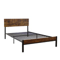 Twin Size Metal Bed Sturdy System Metal Bed Frame,Modern Style And Comfort To Any Bedroom,Black Twin Black Metal & Wood