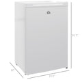 Homcom Upright Freezer, 3.0 Cubic Feet Compact Mini Freezer With Reversible Single Door And Adjustable Thermostat, Small Freezer For Home, Dorm, Apartment, Home Office, White White Steel