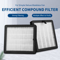 Compound Replacement Hepa Filter For Hifanxbladelesspur35Gs, Air Purifier, Strong Filter System, Pure Cool Purifier Fan Filter & Activated Carbon Filter, Two Packed Black Plastic