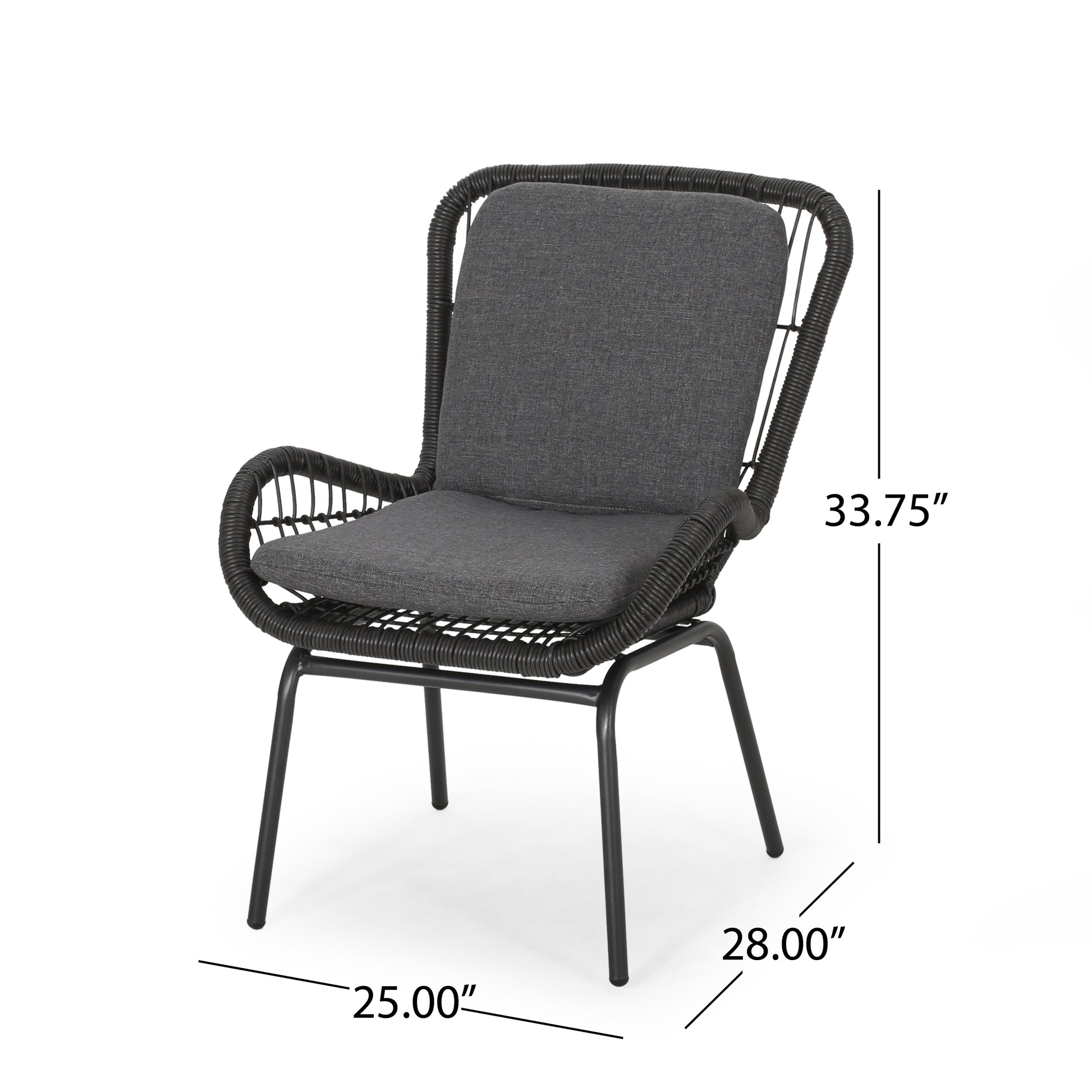 Pabrico Chair Grey Iron Plastic