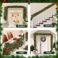 72'' In. Lighted Faux Spruce Garland 2Pcs Frosty Green American Design Pine