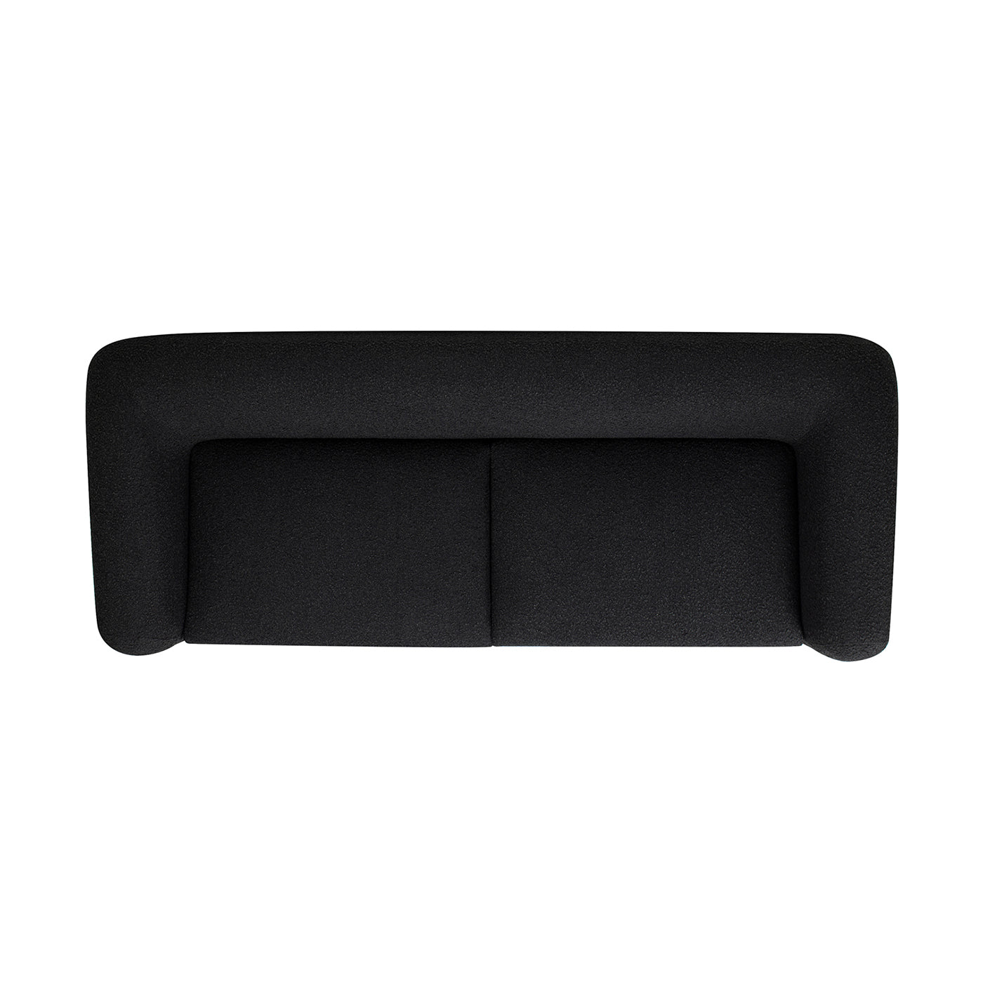 Alpine 90.5" Sherpa Sofa, Ebony Black Boucle Black Foam Boucle 2 Seat