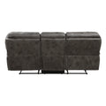 Plush Modern Living Room Sofa Set 2Pc Reclining Sofa And Loveseat Gray Microfiber Upholstery Solid Wood Frame Furniture Gray Microfiber Wood Primary Living Space Modern Plywood,Solid Wood 5 Seat