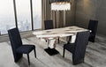 Stacey Zebra White Black Dining Table Multicolor Rubber Wood