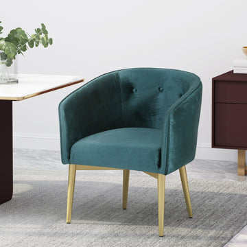 Dining Arm Chair Teal Velvet