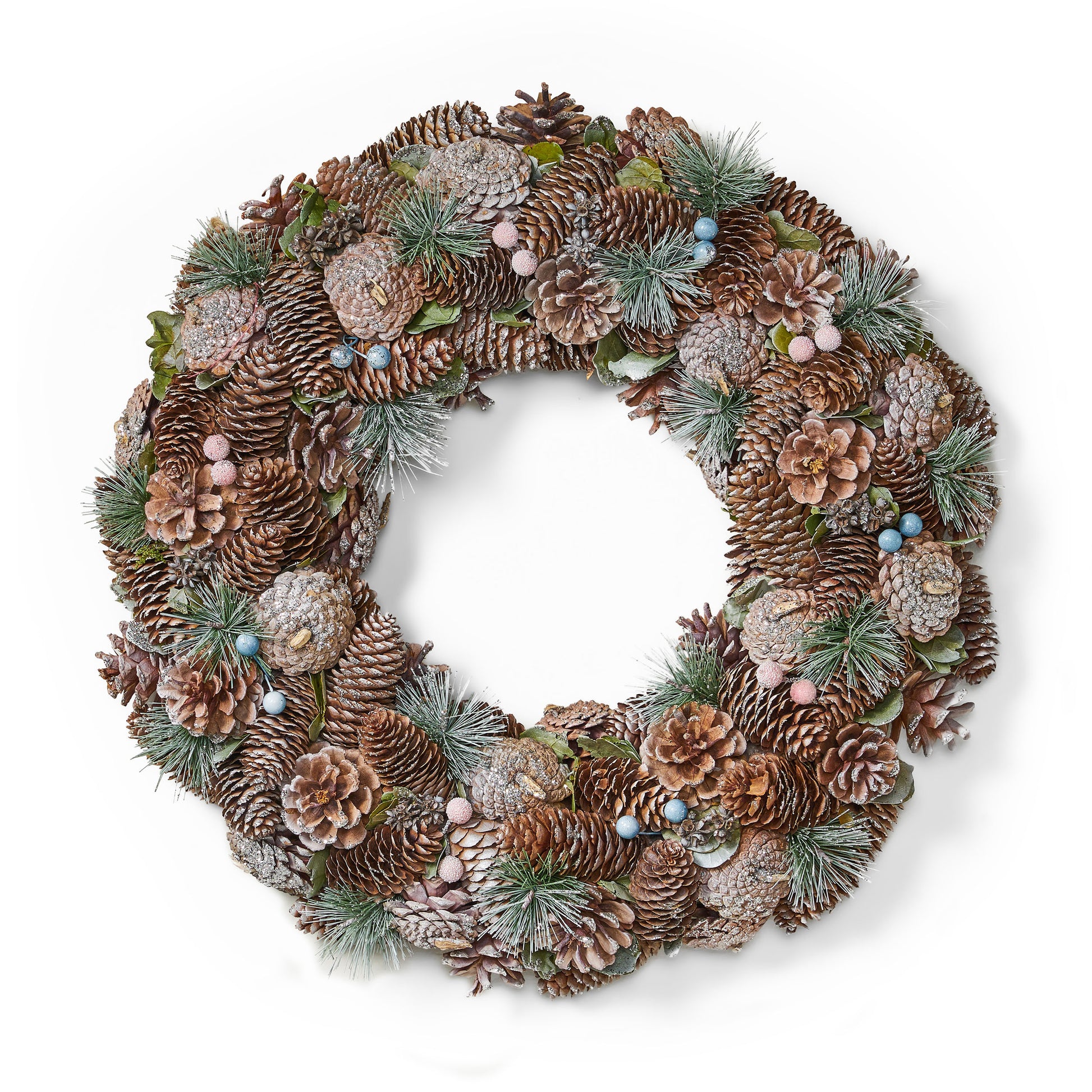 18.5'' Pine Cone Wreath Natural Foam