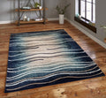 Jersey Area Rugs, Carpets For Livingroom, 7X10 Area Rugs ,3001 Blue Rectangle 8&10 Blue Contemporary Abstract Polypropylene