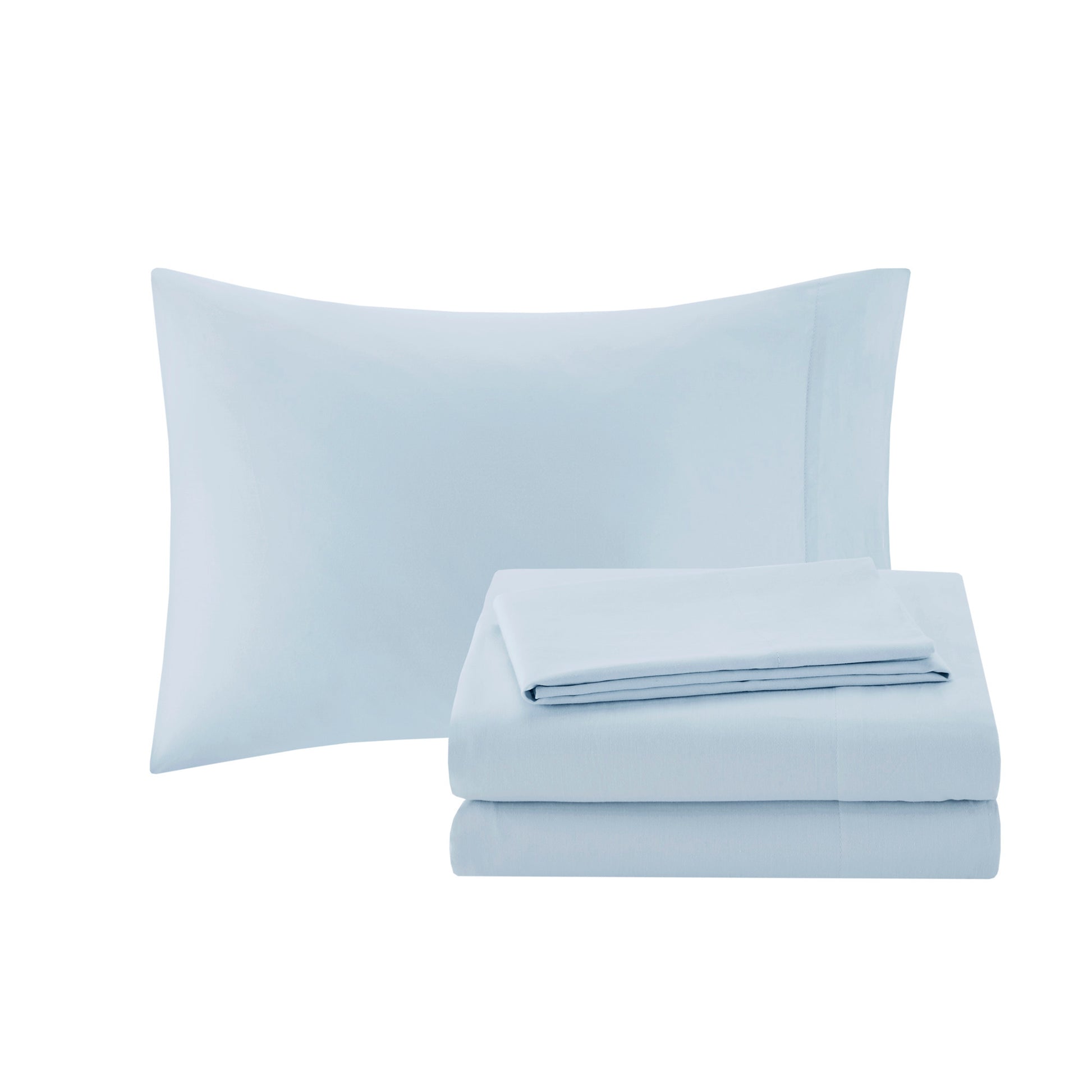 12 Piece Comforter Set With Cotton Bed Sheets Blue Brown Queen Queen Blue Brown Cotton