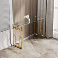 Console Table Stainless Steel Glass,Meal Side Table Golden Clear Bs 02 Golden,Transparent Primary Living Space Modern Stainless Steel