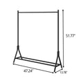 Garment Rack Freestanding Hanger Multi Functional Single Pole Bedroom Clothing Rack Bedroom, Black Black Bedroom Metal