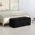 Coolmore Storage Ottoman,Bedroom End Bench,Upholstered Fabric Storage Ottoman With Safety Hinge, Entryway Padded Footstool, Ottoman Bench For Living Room & Bedroom Black Black Velvet Bedroom Black Rubberwood Internal Storage Foam Velvet