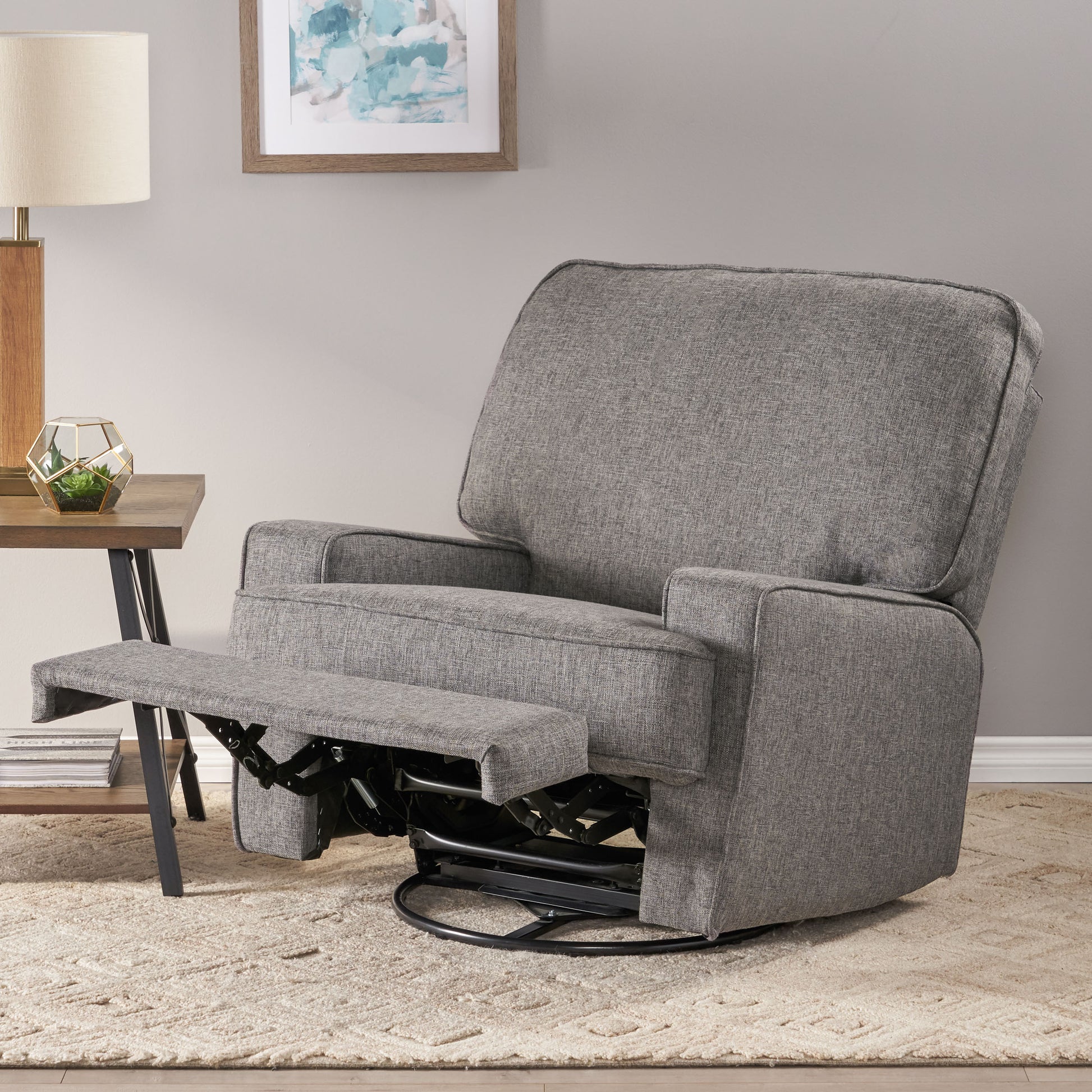 36" Wide Manual Standard Recliner Charcoal Fabric