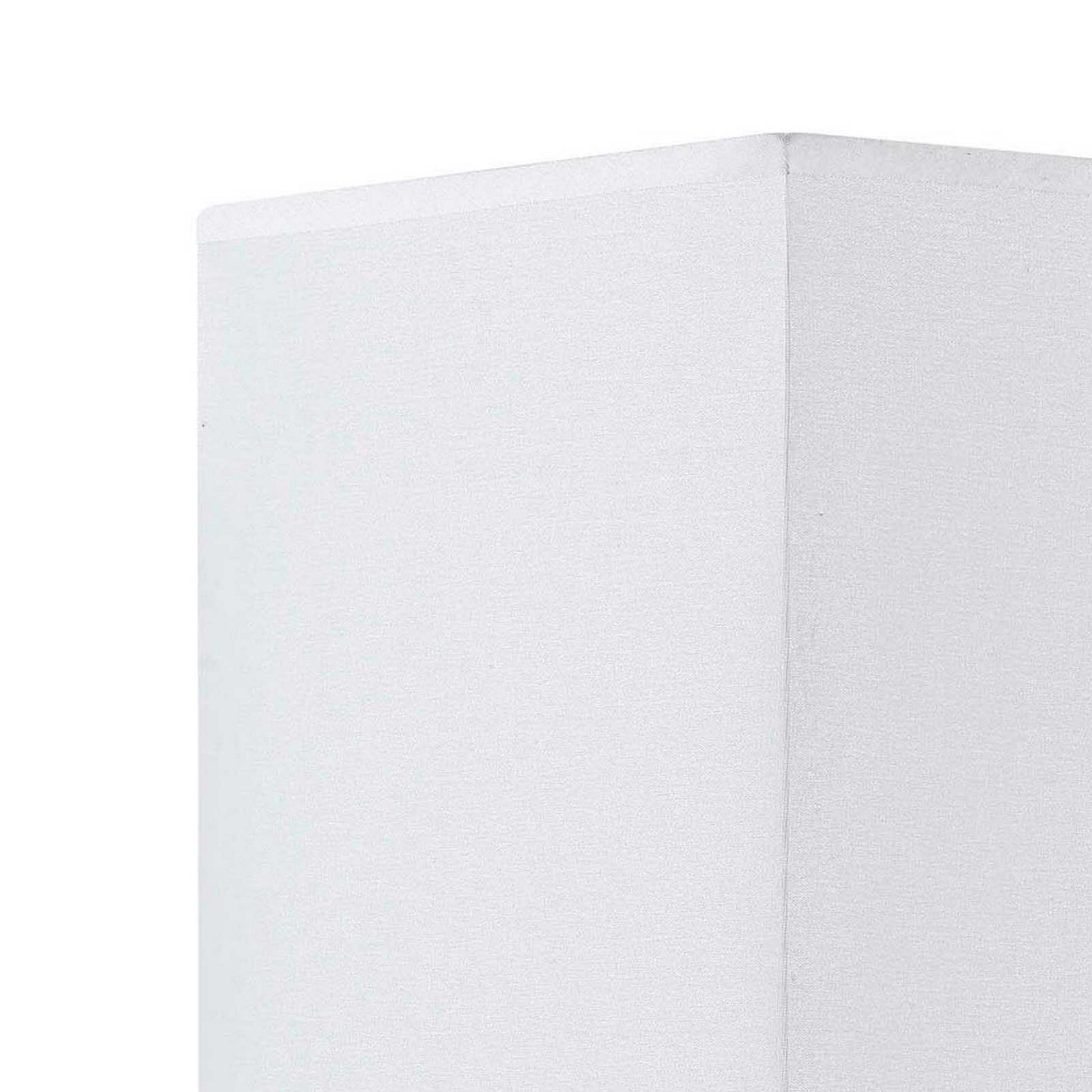 12 Inch Modern Wall Lamp With Fabric Shade, On Off Rocker Switch, White White Fabric Metal