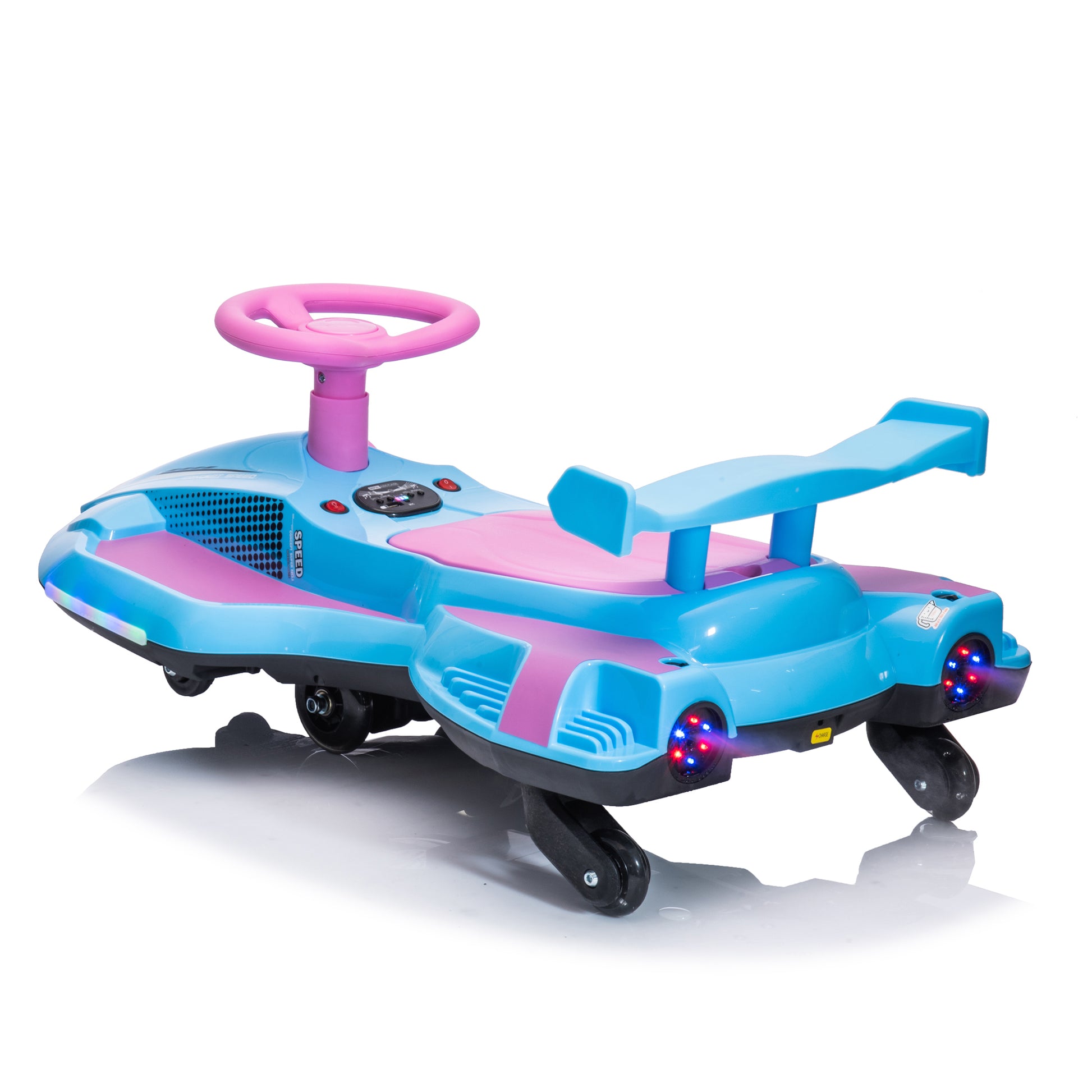 12V Kids Ride On Electric Toy,360 Degree Drift In Place,Spray Function,Front&Side Lights Design,Usb Mp3,Bluetooth,Music, 3.73 4.35 Mph,Easy Installation,Ultimate Cool Operation For Kids Aged 3 . Purple 100 149 Lbs Polypropylene