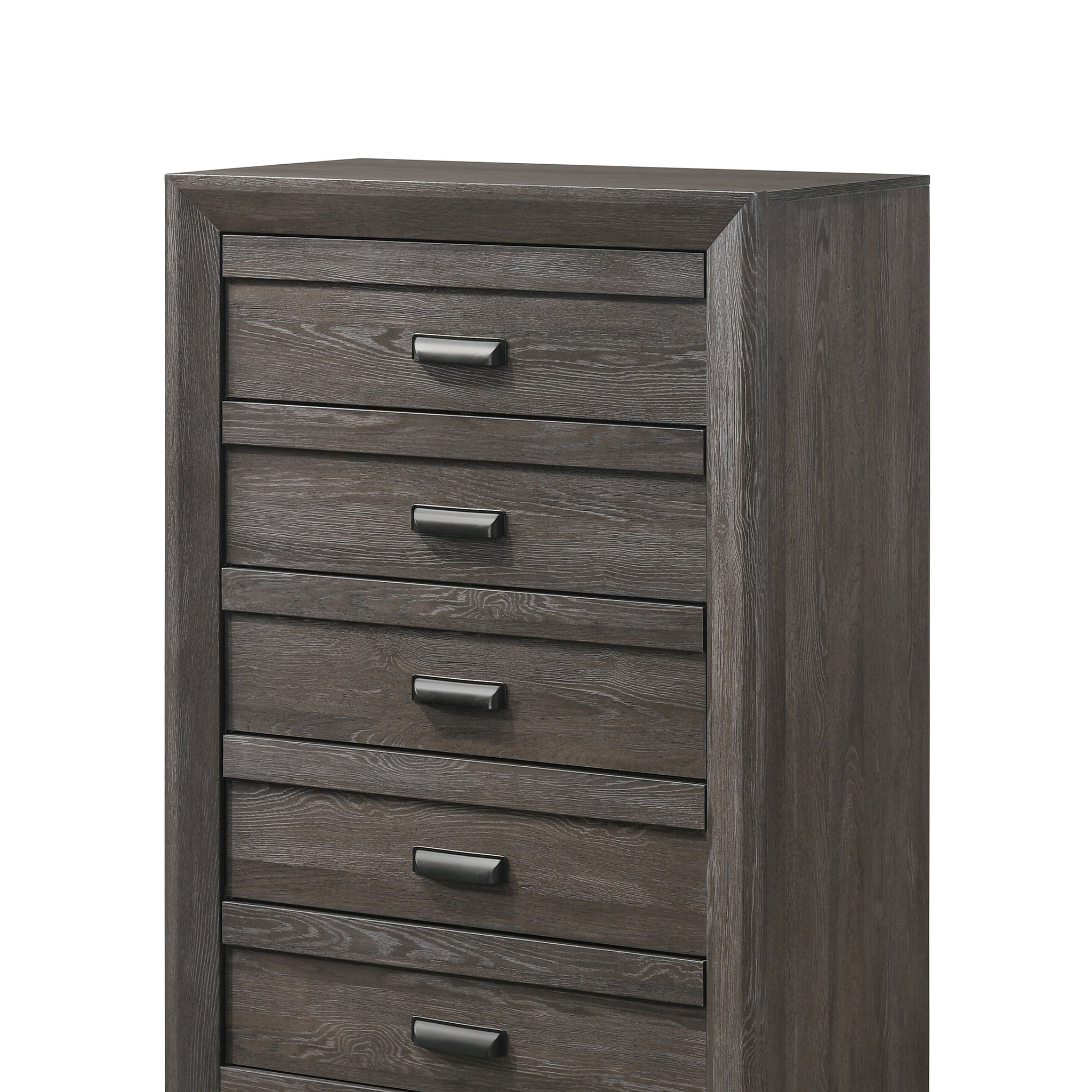 1Pc Contemporary Five Drawers Chest Grayish Brown Driftwood Finish Rustic Finish Bedroom Wooden Furniture Gray,Grayish Brown Bedroom Contemporary,Rustic Wood