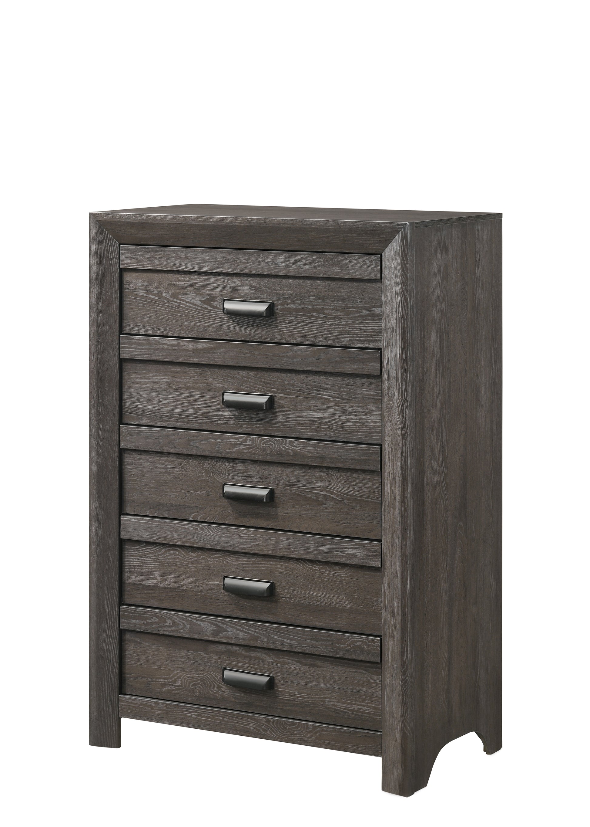 1Pc Contemporary Five Drawers Chest Grayish Brown Driftwood Finish Rustic Finish Bedroom Wooden Furniture Gray,Grayish Brown Bedroom Contemporary,Rustic Wood