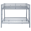 Full Xl Over Queen Metal Bunk Bed With Ladder And Guardrails, Silver Expected Arrival Time: 9.7 Box Spring Not Required Full Xl Silver Metal Metal