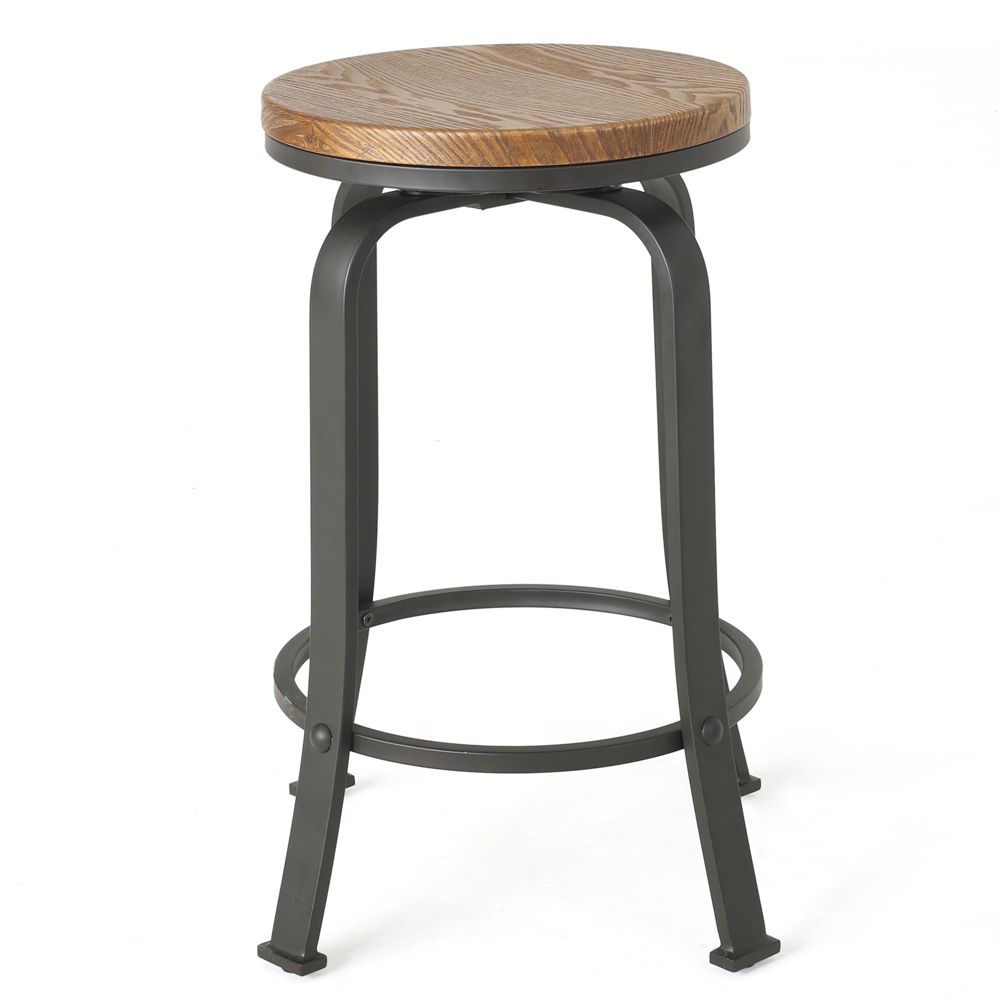 Counter Stool Natural Black Mdf