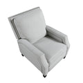 Push Back Reclining Chair Transitional Style Gray Chenille Upholstery 1Pc Cushion Seat Modern Living Room Furniture Gray Primary Living Space Transitional Solid Wood