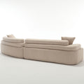 Unique Modeling Design,Upholstered Indoor Furniture,Foam Filled Sleeper Sofa Bed For Living Room,Bedroom,3 Colors Khaki Primary Living Space Modern Foam Polyester 4 Seat