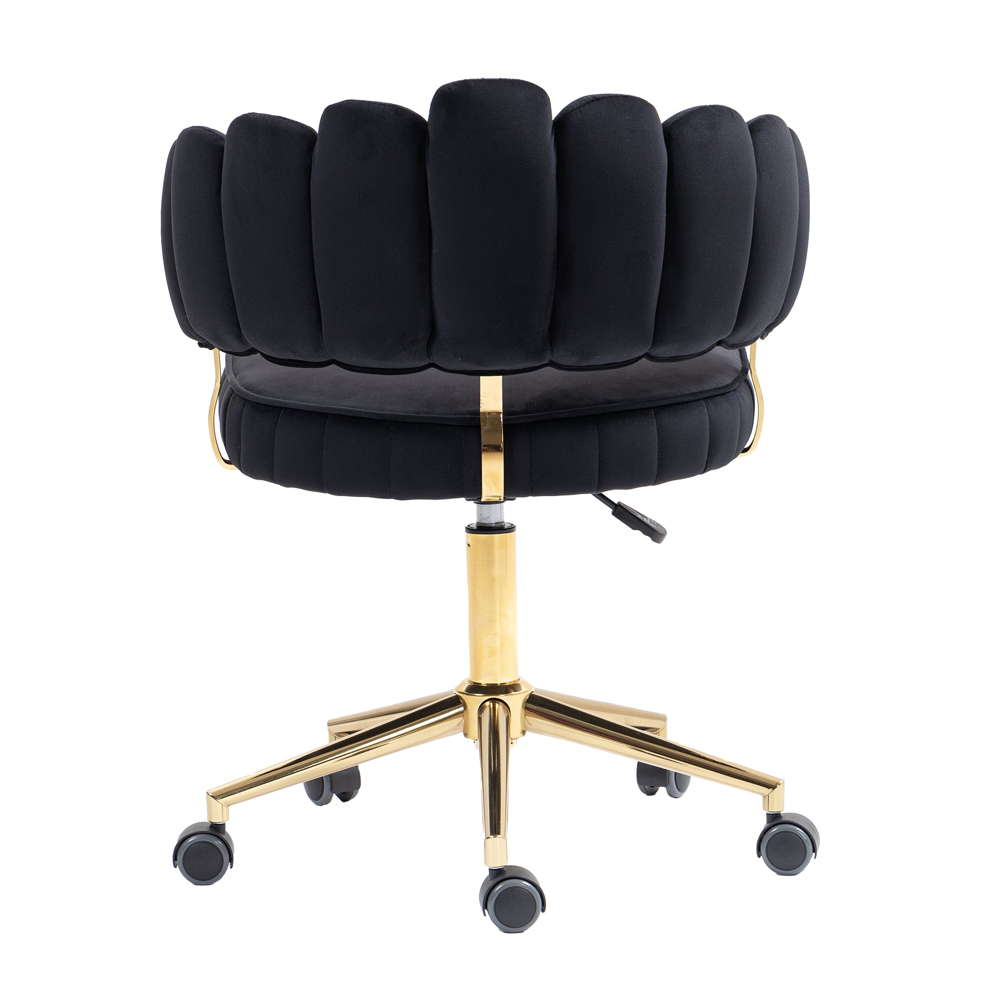 Coolmore Velvet Home Office Desk Chair, Modern Cute Computer Chair, Wheels Swivel Height Adjustable Swivel Task Chair For Home Office Black Velvet Black Primary Living Space Foam Velvet