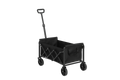 Lightweight Portable Heavy Duty Folding Beach Wagons With Wheels Outdoor Utility Carts For Grocery, Camping, Shopping, Sports, Garden With Large Capacity Black Black Steel