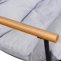 Modern Accent Chair, Living Room Reading Chair With Sturdy Metal Frame Grey Primary Living Space Casual Foam Metal