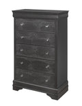 Shaker Crocodile Metallic Grey Chest Metallic Grey Solid Wood Mdf