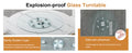 Double Layer Rotatable Round Glass.The Rotatable Design Makes It More Convenient To Retrieve And Place Items.The Upper Glass Has A Diameter Of 30.3 Inches, While The Lower Glass15 Inches. Transparent Glass