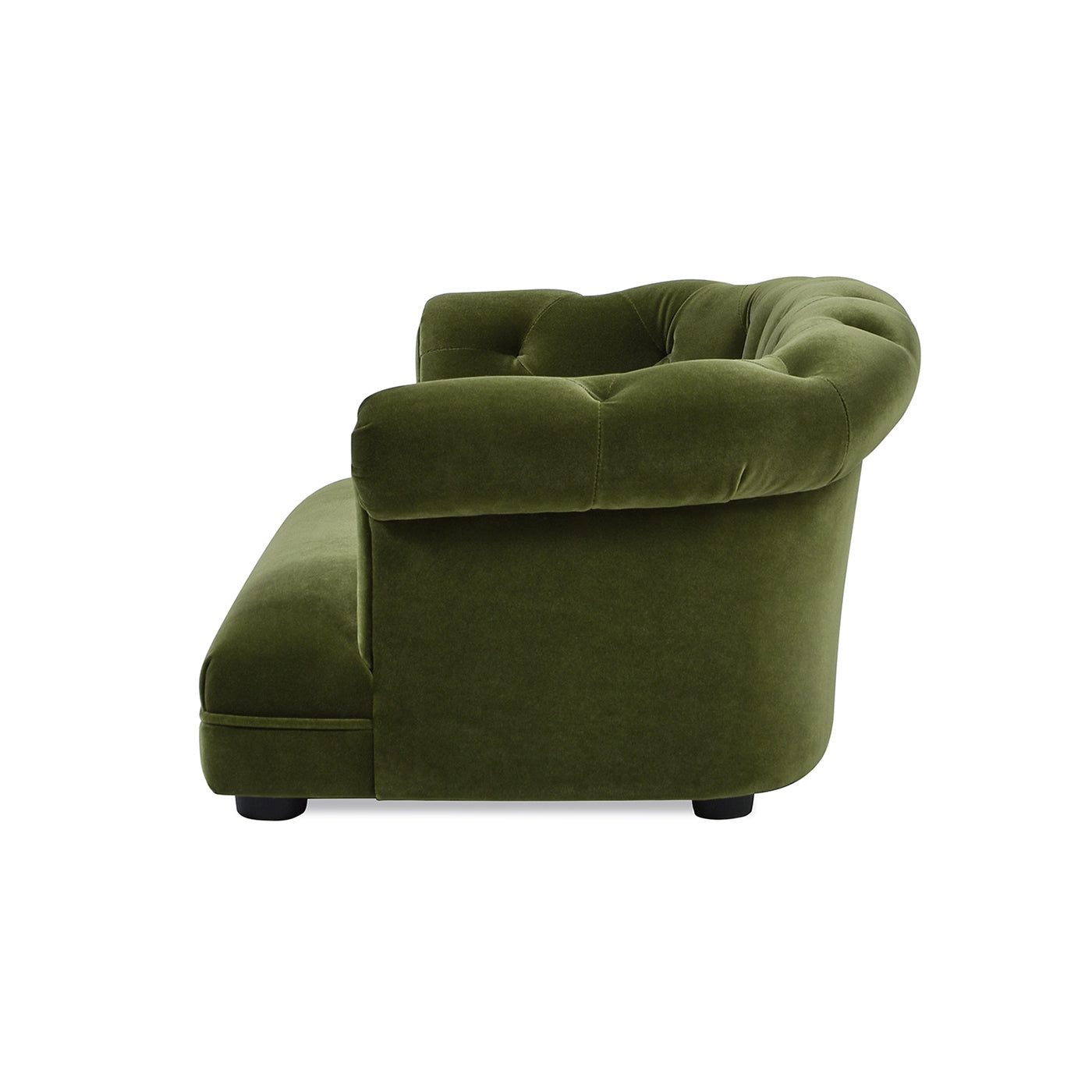 Kiki 36.5" Chesterfield Dog Sofa Bed, Medium, Olive Green Performance Velvet Olive Green Foam Velvet