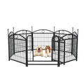 Dog Playpen Indoor 24 Inch 8 Panels Metal Dog Pen Pet Dog Fence Outdoor Exercise Pen With Doors, Heavy Duty Dog Fence Puppy Pen For Large Medium Small Dogs Indoor Outdoor Foldable Pet Exercise Pen