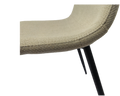 Dining Chairs Set Of 4,Modern Kitchen Dining Room Chairs,Upholstered Dining Accent Chairs In Linen Cushion Seat And Sturdy Black Metal Legs .Fabric Dining Chairs Beige Light Green Foam Linen