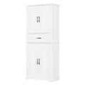 Bathroom Storage Cabinet With Multi Functional Storage Space, Drawer With Slide Rails, Adjustable Shelf, White White Mdf