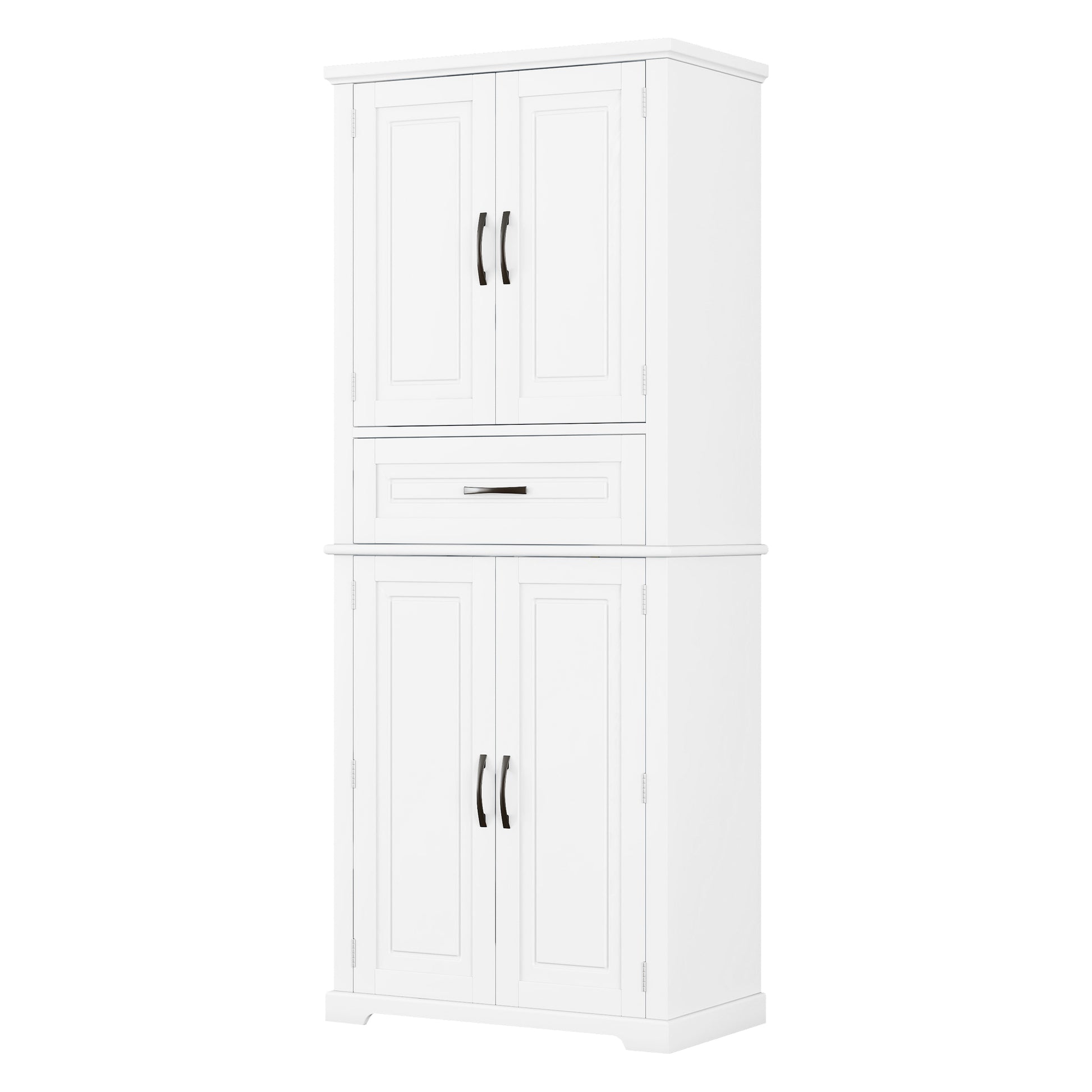 Bathroom Storage Cabinet With Multi Functional Storage Space, Drawer With Slide Rails, Adjustable Shelf, White White Mdf