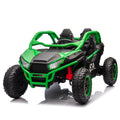 24V Two Seater Kids Ride On Utv W Parents Control,20In Seat Width,400W Super High Power,Four Wheel Suspension,Bluetooth,Mp3,Usb,Led Light,Horn,Rear Storage Space,Speeds 3.73 4.97Mph For Kids Aged 3 . Green 100 149 Lbs Polypropylene