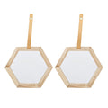 Harlan Hexagon Mirror, 2 Pieces Wall Accent, 11X10