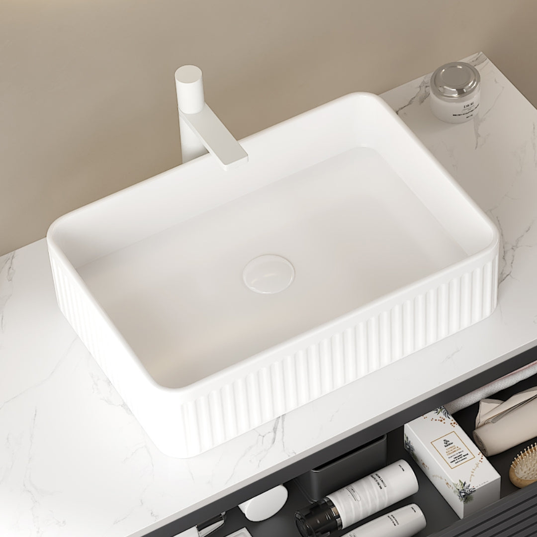 20Inch Bathroom Vessel Sink Without Cabinet, White Ceramic Basin White Bathroom Modern,Scandinavian Ceramic Ceramic