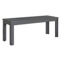 3 Piece Retro Dining Set, Rectangular Trestle Table And 2 Wood Benches For 4 People For Dining Room And Kitchen Grey Grey Solid Wood Mdf