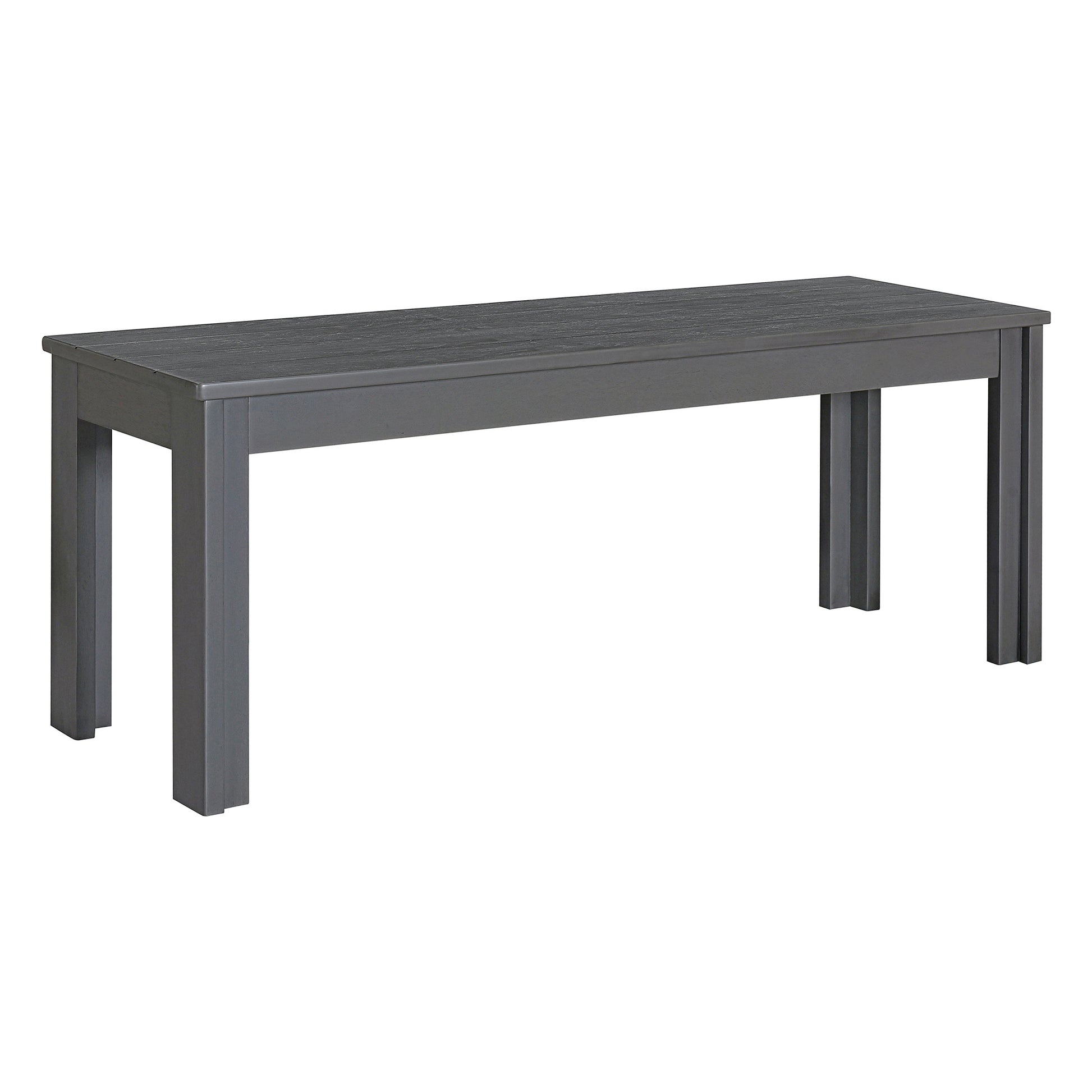 3 Piece Retro Dining Set, Rectangular Trestle Table And 2 Wood Benches For 4 People For Dining Room And Kitchen Grey Grey Solid Wood Mdf