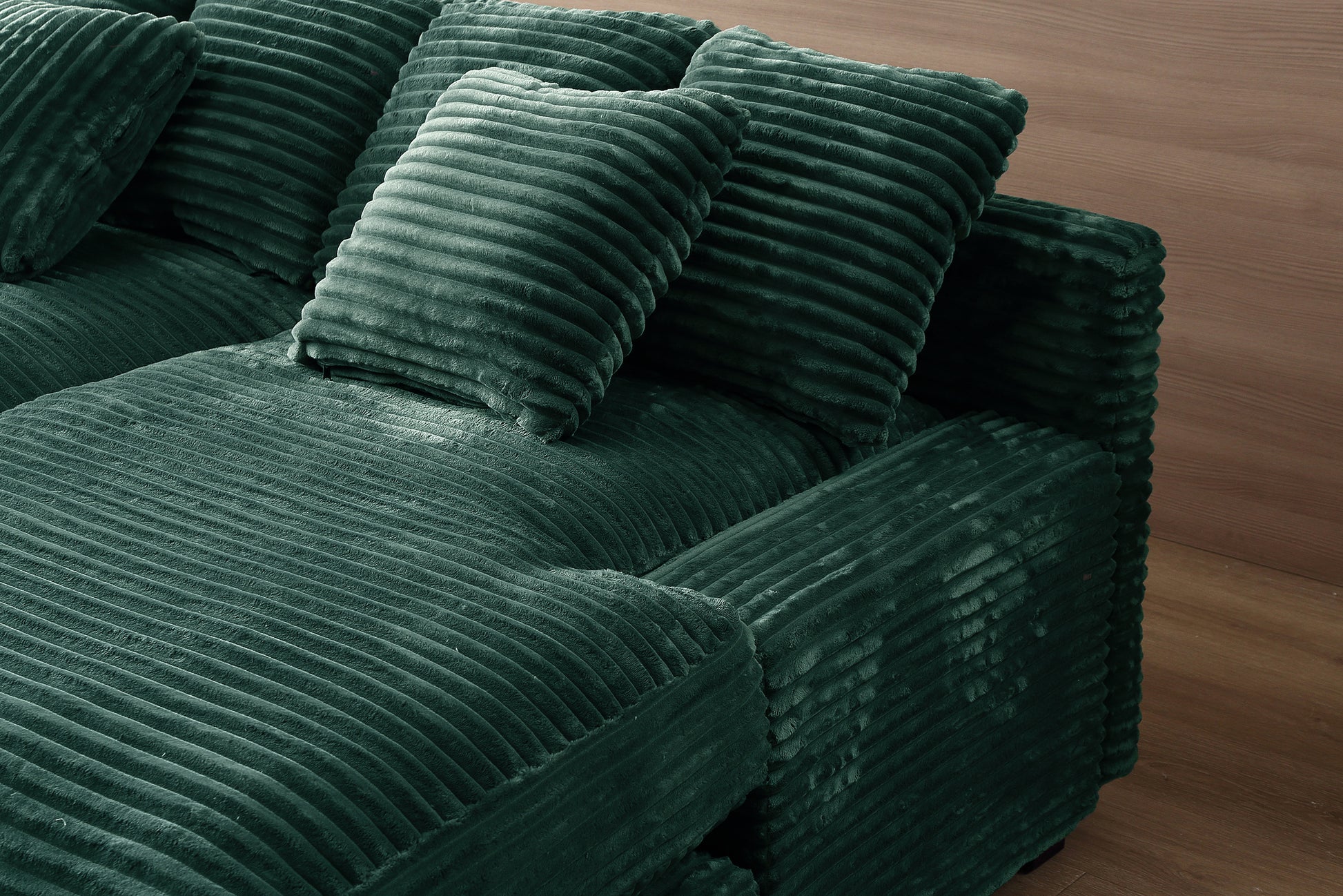 74.8" Modern Luxury Twins Sofa Couch For Living Room Quality Corduroy Upholstery Sleeper Sofa Bed Daybed Green Green Corduroy 2 Seat