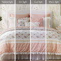 9 Piece Cotton Percale Comforter Set Blush Queen Queen Blush Polyester