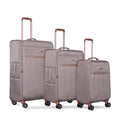 4 Piece Set 16 20 24 28 ,Softshell Suitcase Spinner Wheels Terylene Luggage Sets Carry On Suitcase Luggage Lightweight Durable Suitcase Khaki Khaki Polyester